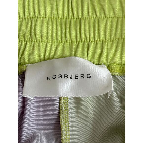 Hosbjerg Cisalo Ombre Pull-On Pant Satin Look Green Purple Stretch Lounge Size S - Picture 4 of 10